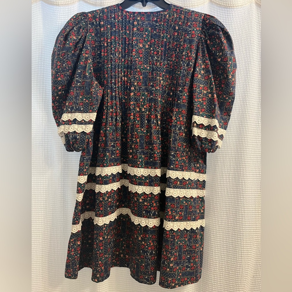 Hunter Bell Jenkins Dress - Vintage Patchwork Size L - Picture 9 of 11